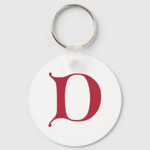 English Gothic Monogram Letter D Schlüsselanhänger