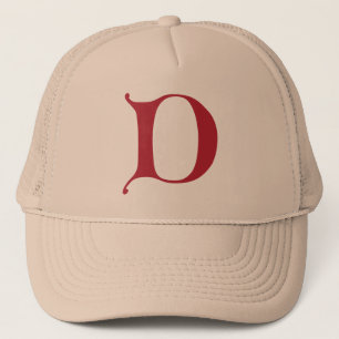 English Gothic Monogram Letter D Truckerkappe