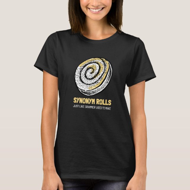 English Grammar Synonym Roll T-Shirt (Vorderseite)