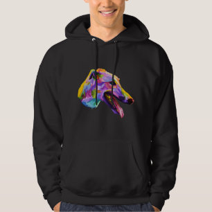 English Greyhound Colorful Pop Hoodie