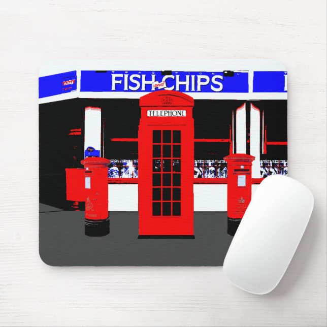 English Icons Mousepad (Mit Mouse)