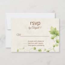English Ivy Wedding RSVP Card