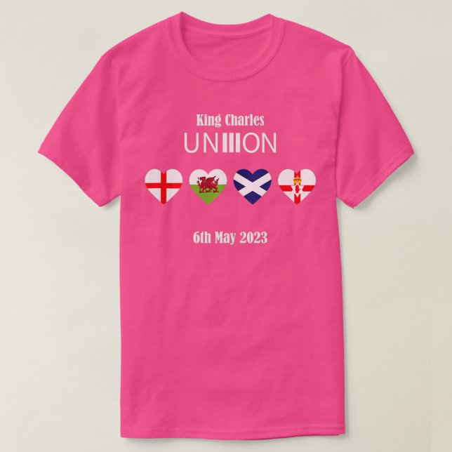 English King III Charles Memorabilia Kings Coronat T-Shirt (Design vorne)