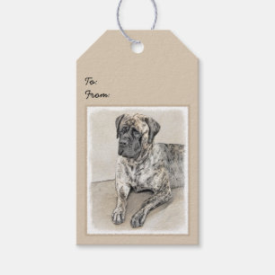 English Mastiff (Brindle) Malerei - Dog Art Geschenkanhänger