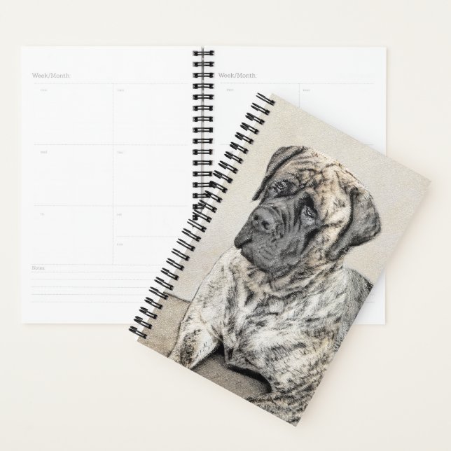 English Mastiff (Brindle) Malerei - Dog Art Planer (Anzeige)