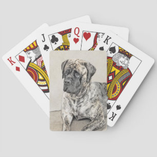 English Mastiff (Brindle) Malerei - Dog Art Spielkarten