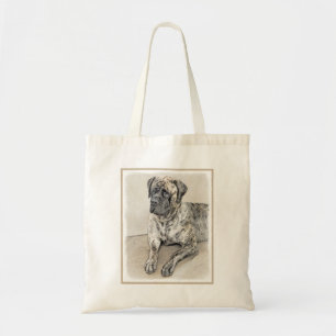 English Mastiff (Brindle) Malerei - Dog Art Tragetasche