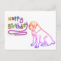 English Mastiff bunte Schrift Dogge