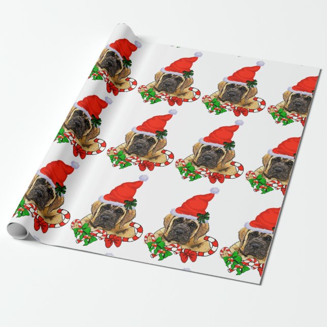 English Mastiff Christmas Geschenkpapier (Ungerollt)