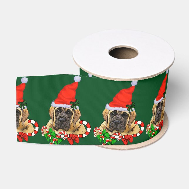 English Mastiff Christmas Ripsband (Spule)