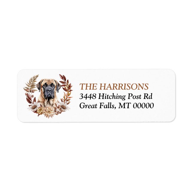 English Mastiff Dog Herbstkranz (Vorne)