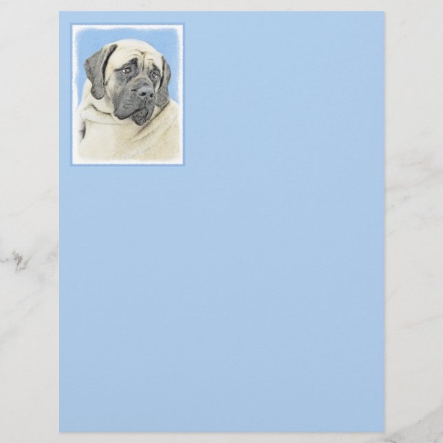 English Mastiff (Fawn) Malerei - Original Dog Art (Vorderseite)