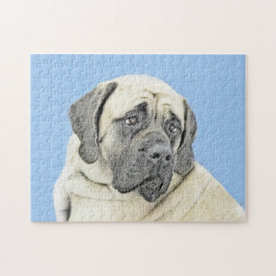 English Mastiff (Fawn) Malerei - Original Dog Art