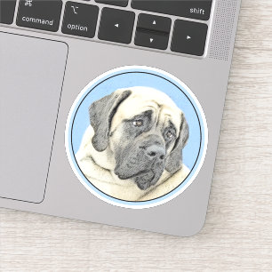 English Mastiff (Fawn) Malerei - Original Dog Art Aufkleber