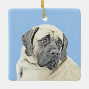 English Mastiff (Fawn) Malerei - Original Dog Art Keramikornament