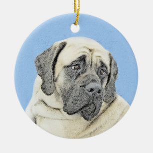 English Mastiff (Fawn) Malerei - Original Dog Art Keramikornament