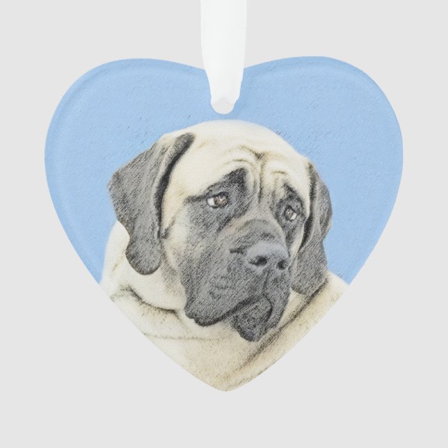 English Mastiff (Fawn) Malerei - Original Dog Art Ornament (Vorderseite)
