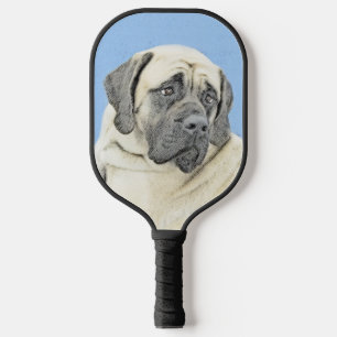 English Mastiff (Fawn) Malerei - Original Dog Art Pickleball Schläger