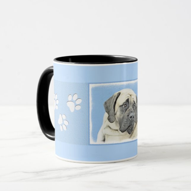 English Mastiff (Fawn) Malerei - Original Dog Art Tasse (Vorderseite Links)