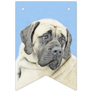 English Mastiff (Fawn) Malerei - Original Dog Art Wimpelkette