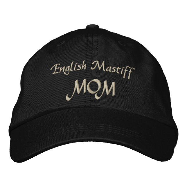 English Mastiff Mama Geschenke Bestickte Baseballkappe (Vorderseite)