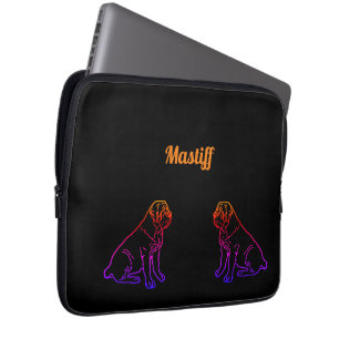 English Mastiff Neon englische Dogge Laptopschutzhülle