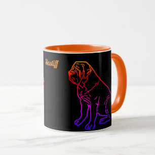 English Mastiff Neon englische Dogge Tasse