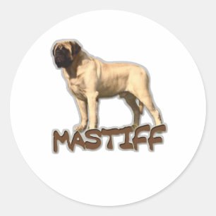 English Mastiff Runder Aufkleber
