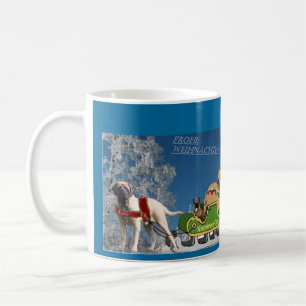 English Mastiff u French Bulldog Frohe Weihnachten Kaffeetasse