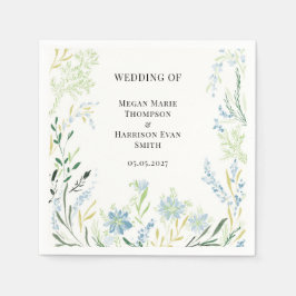 English Meadow Delicate Blume Wedding Serviette