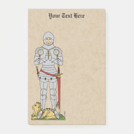 English Medieval Knight Circa 1430 Post-it Klebezettel