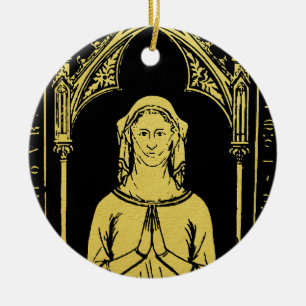 English Medieval Portrait 1300 Lady Joan Cobham Keramik Ornament