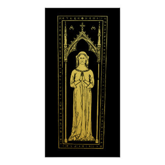 English Medieval Portrait 1300 Lady Joan Cobham Poster