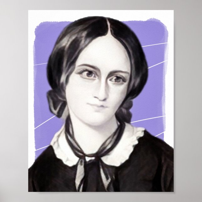 English Novelist Emily Brontë Illustration Poster (Vorne)