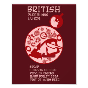 English Ploughmans Pub Mittagessen Fotodruck