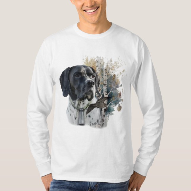 English pointer , bird hunting T-Shirt (Vorderseite)