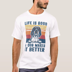 English Pointer Dog Gifts Funny Dog Vater Mama Men T-Shirt