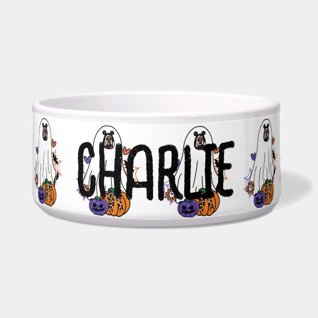 English Pointer Halloween Ghost Dog Napf (Vorderseite)