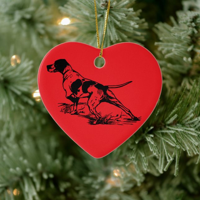 English Pointer Keramik Ornament (Baum)