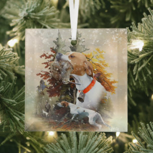 English Pointer Ornament Aus Glas