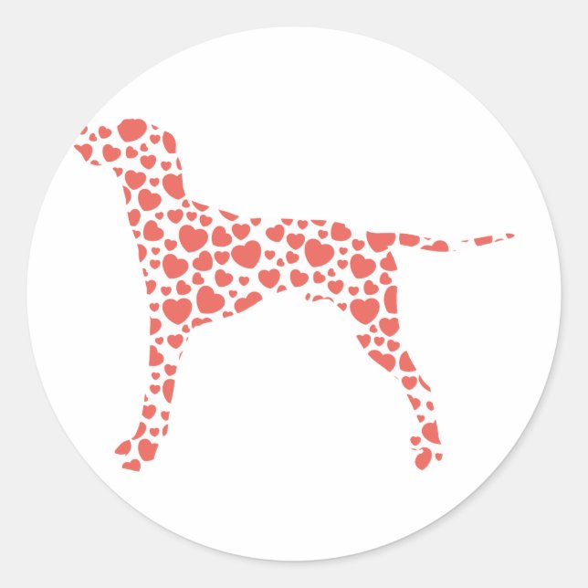 English Pointer Runder Aufkleber (Vorderseite)