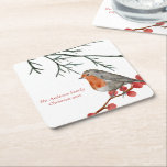 English RedBrustbrust Robin Bird Weihnachten Rechteckiger Pappuntersetzer<br><div class="desc">Dieses hübsche Rotbrust-Englisch Robin ist hochgeladen,  um Ihnen eine schöne Urlaubssaison zu wünschen. Nutzen Sie dieses klassische Design für Ihre gesamte Feriendekoration.</div>