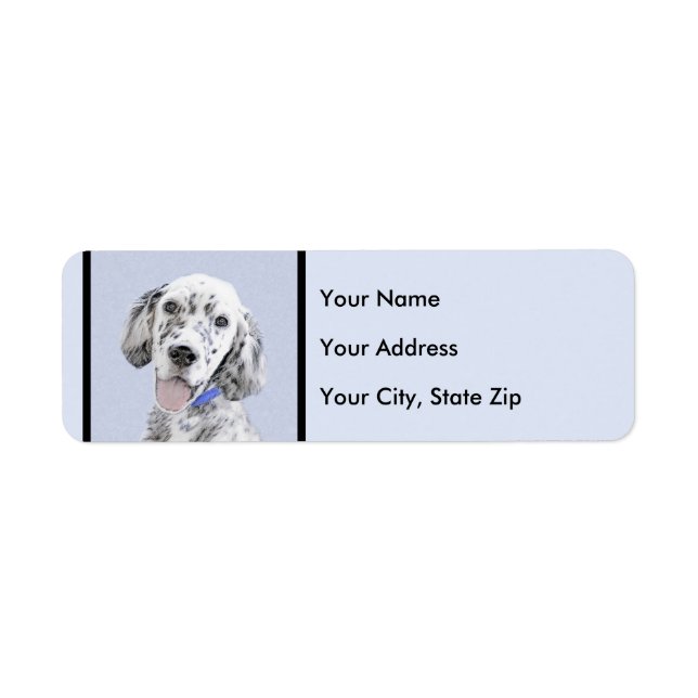 English Setter Blue Belton Malerei Hund Art (Vorne)