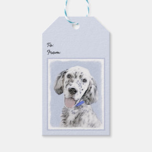 English Setter Blue Belton Malerei Hund Art Geschenkanhänger