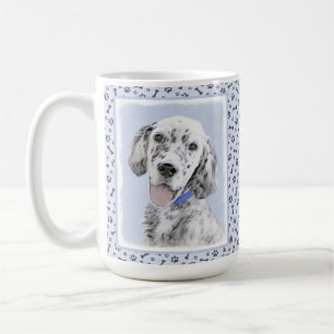 English Setter Blue Belton Malerei Hund Art Kaffeetasse