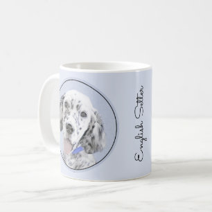 English Setter Blue Belton Malerei Hund Art Kaffeetasse