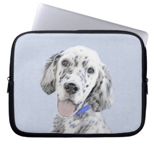 English Setter Blue Belton Malerei Hund Art Laptopschutzhülle