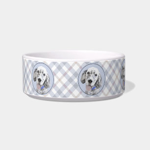 English Setter Blue Belton Malerei Hund Art Napf