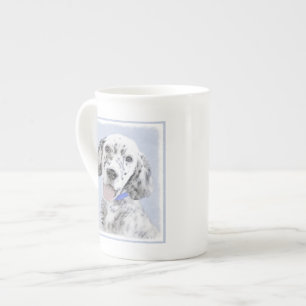 English Setter Blue Belton Malerei Hund Art Prozellantasse