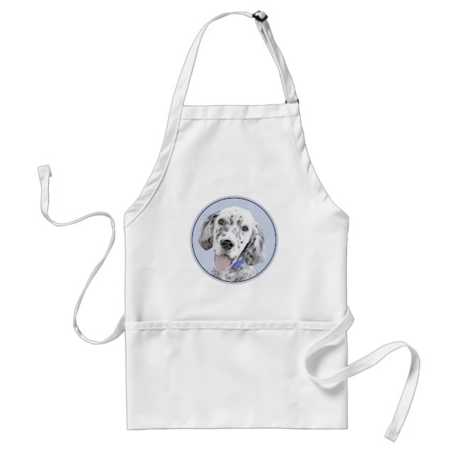 English Setter Blue Belton Malerei Hund Art Schürze (Vorne)